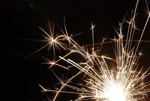 Another photograph showing sparks.