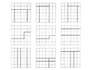 Nine, six-by-six grids with three line segments outlined in each.