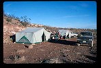 Old tents and truck.