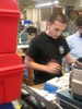 A student works on his Color Organ final project.