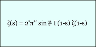 Riemann's functional equation for the zeta function.