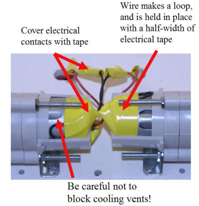 Carefully insulated wires.