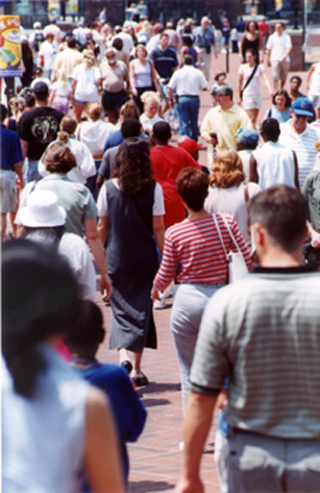 People on a city street.